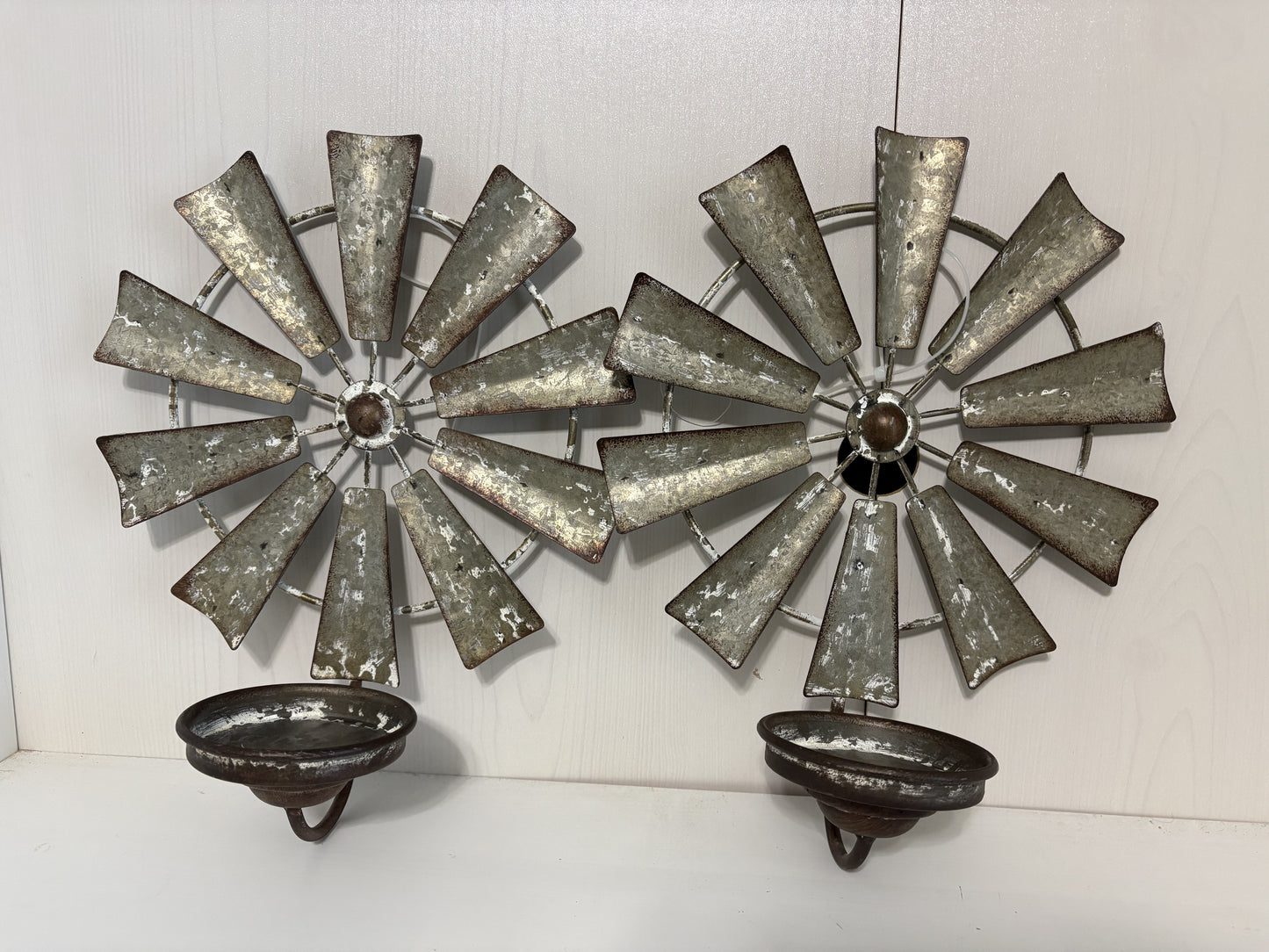Farmhouse Wall Windmill Candle Holder