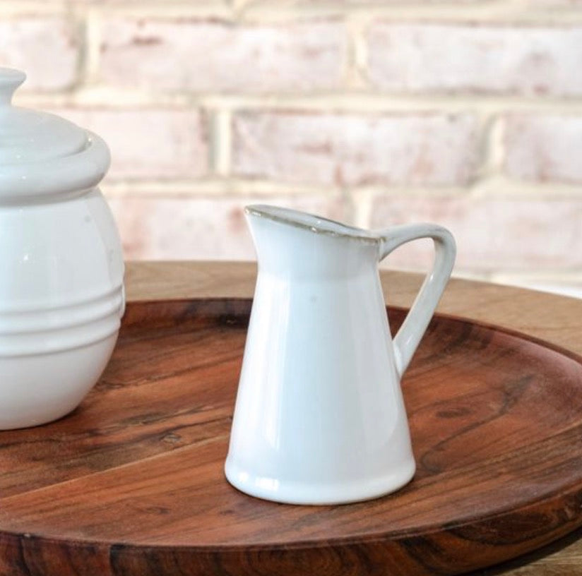 4" MINI WHITE PITCHER