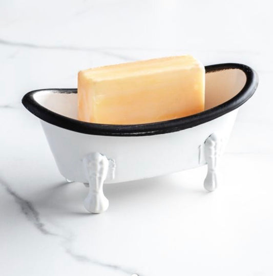 White Enamel Bathtub Soap Dish
