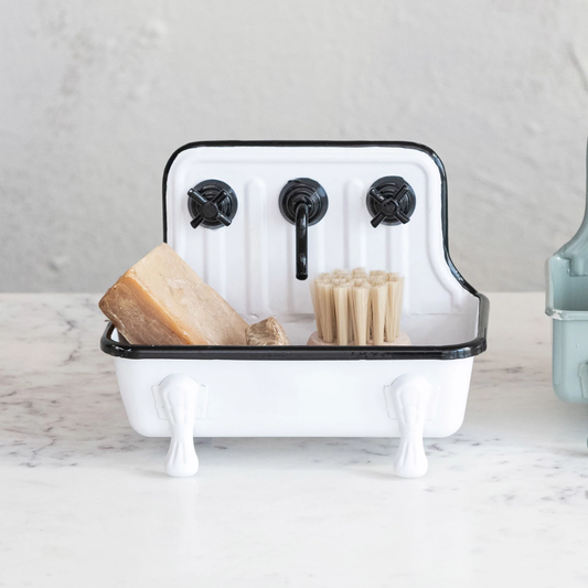 Sink Shape Soap Dish w/ Faucet